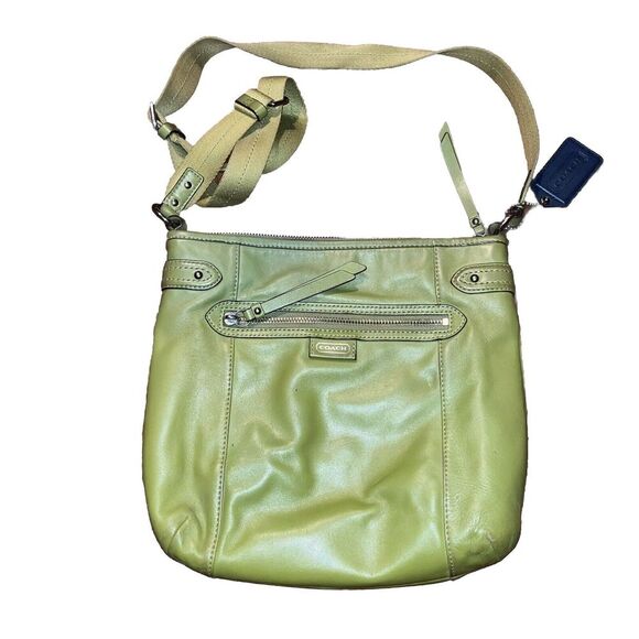 Coach Handbags - AUTHENTIC COACH CONVERTIBLE HOBO SHOULDER BAG, Green